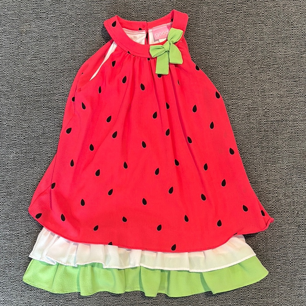 Watermelon Themed Dress with Bow